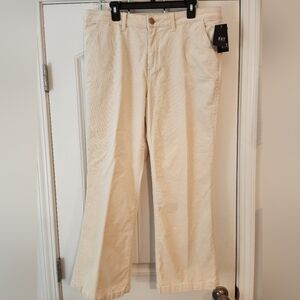 Kut From The Kloth Women's Cream Corduroy Pants NWT $109 Size 16 Cottagecore